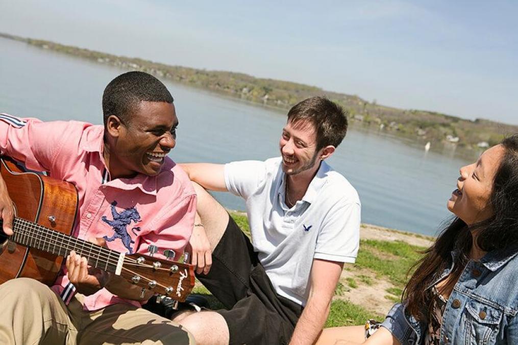 Willie Jones III plays music at Point Neamo